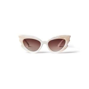 Women's Cateye Scallop Wing Sunglasses - Agua Bendita x Target Cream